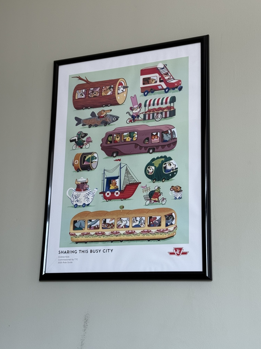 TTC 2025 Ride Guide Poster - Sharing This Busy City WITH frame - photo 2