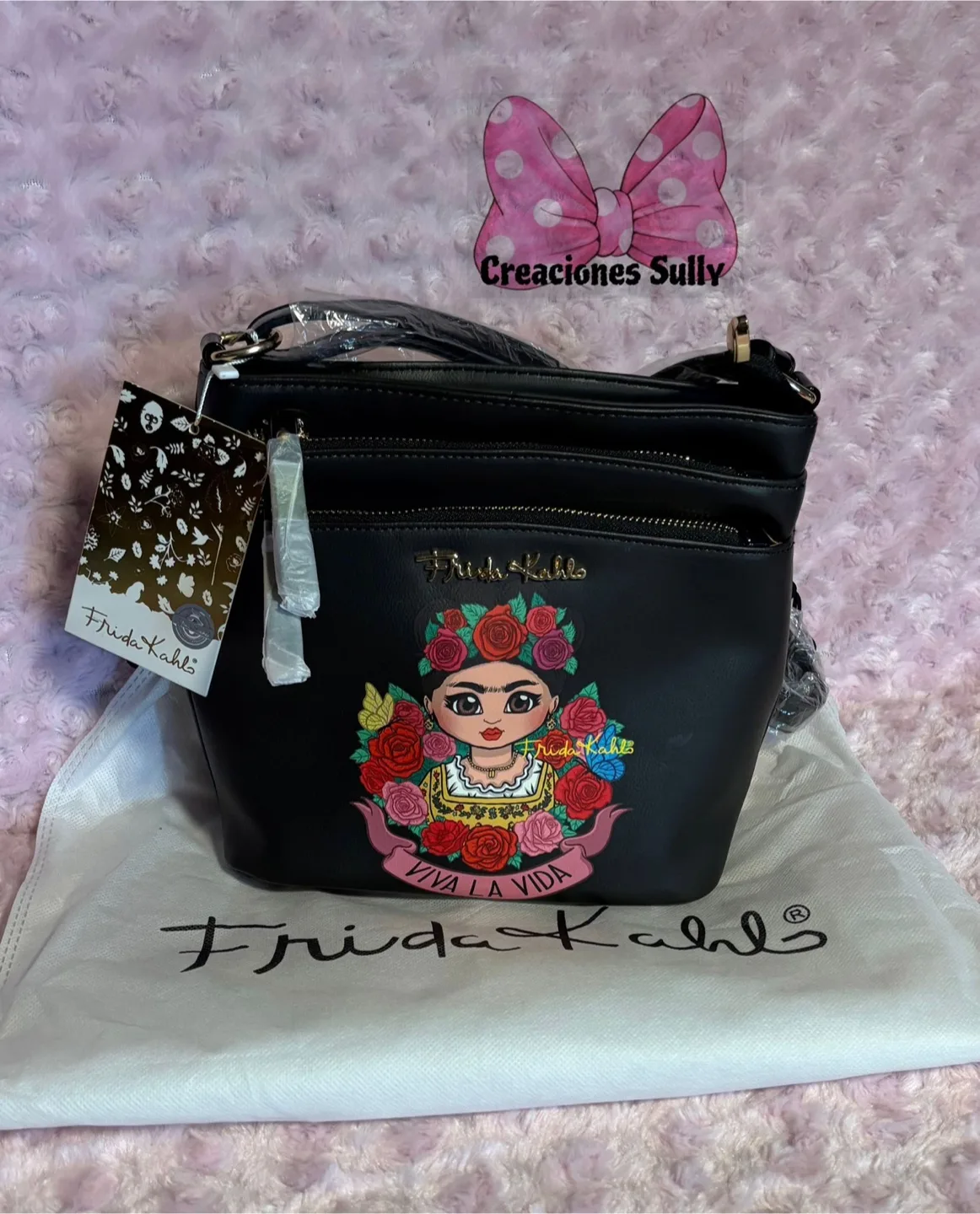 Frida Kahlo Black Shoulder Bag thumbnail
