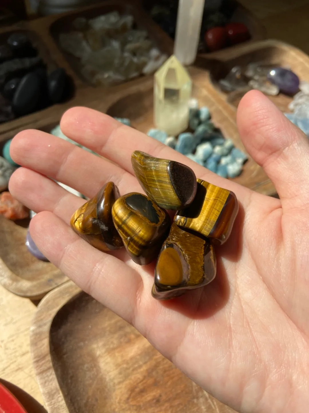 Tiger's Eye Tumbled Stones thumbnail