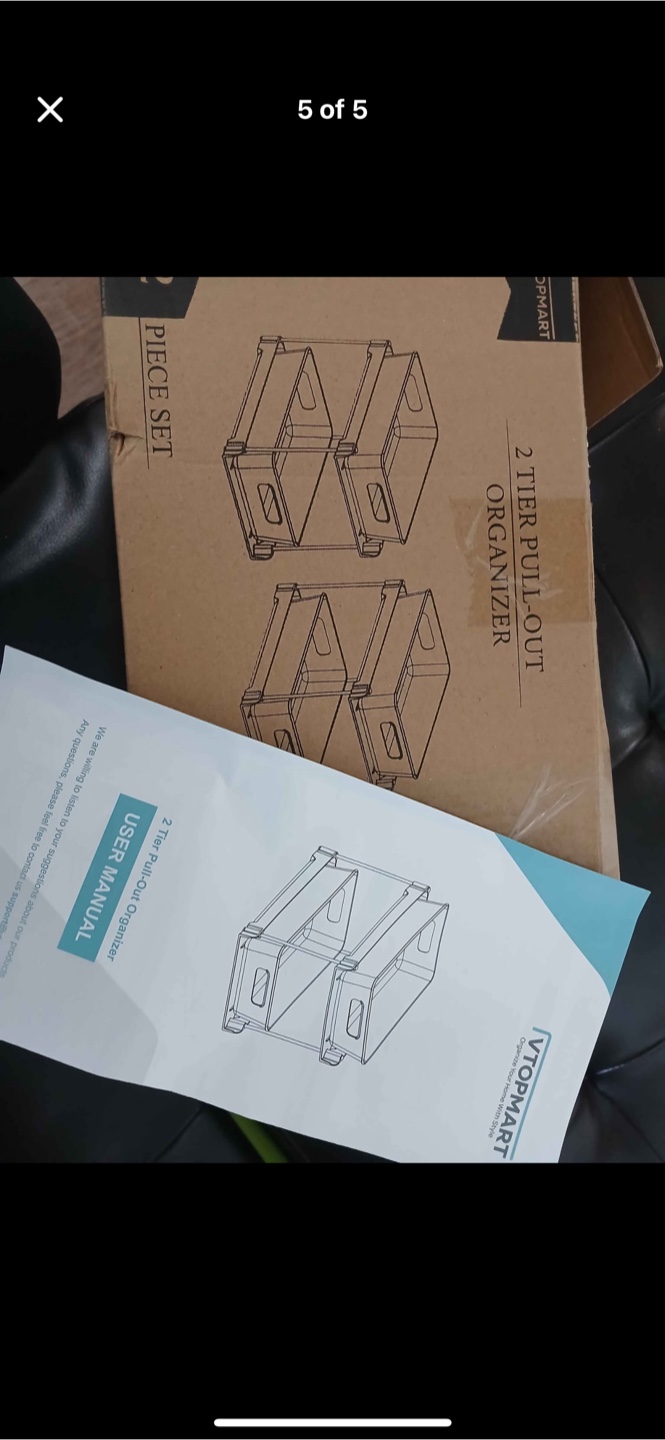 New Vtopmart 2-Tier Pull-Out Organizer