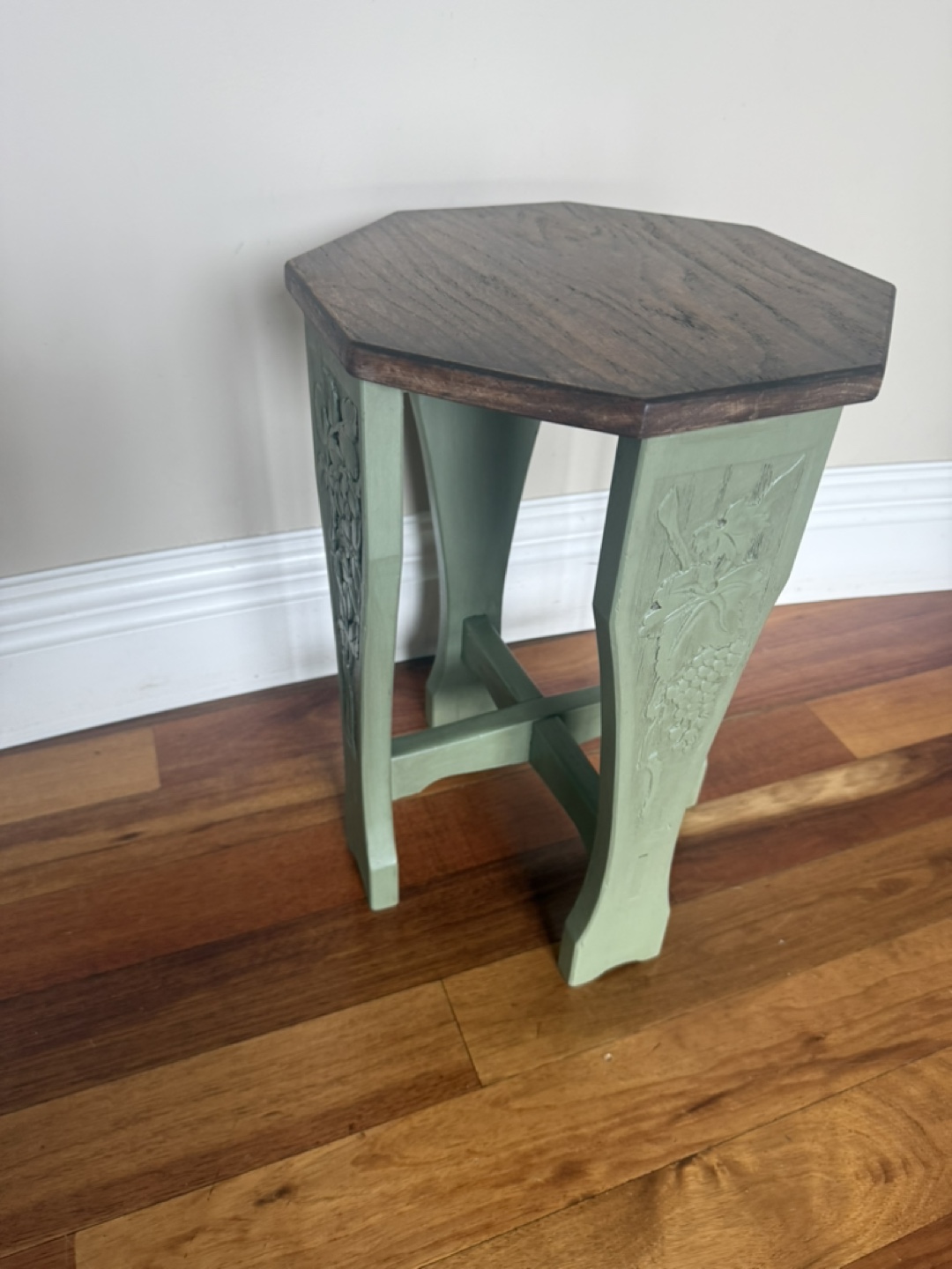 Solid Wood Accent Stool / Plant Stand - photo 2