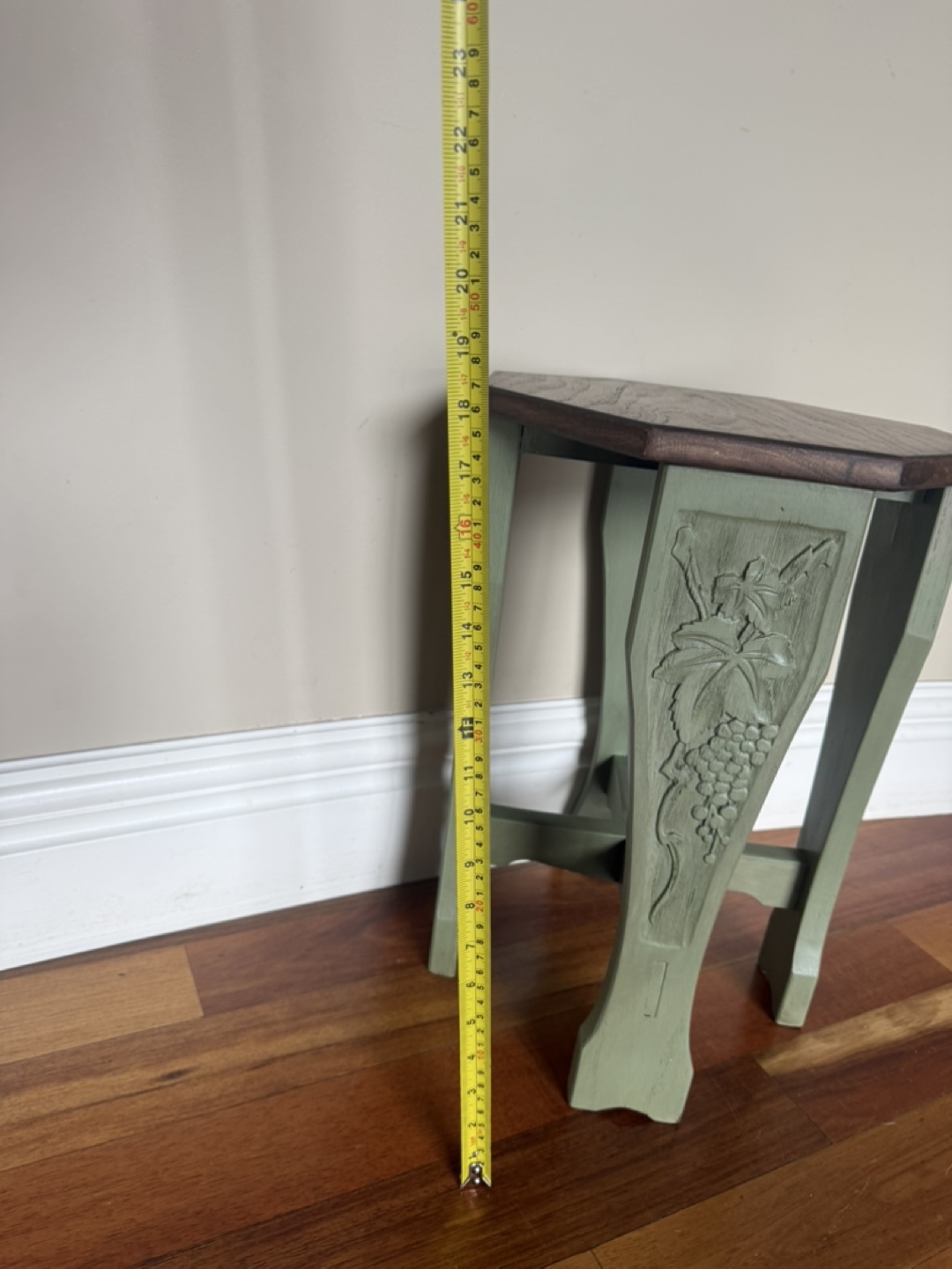 Solid Wood Accent Stool / Plant Stand - photo 4