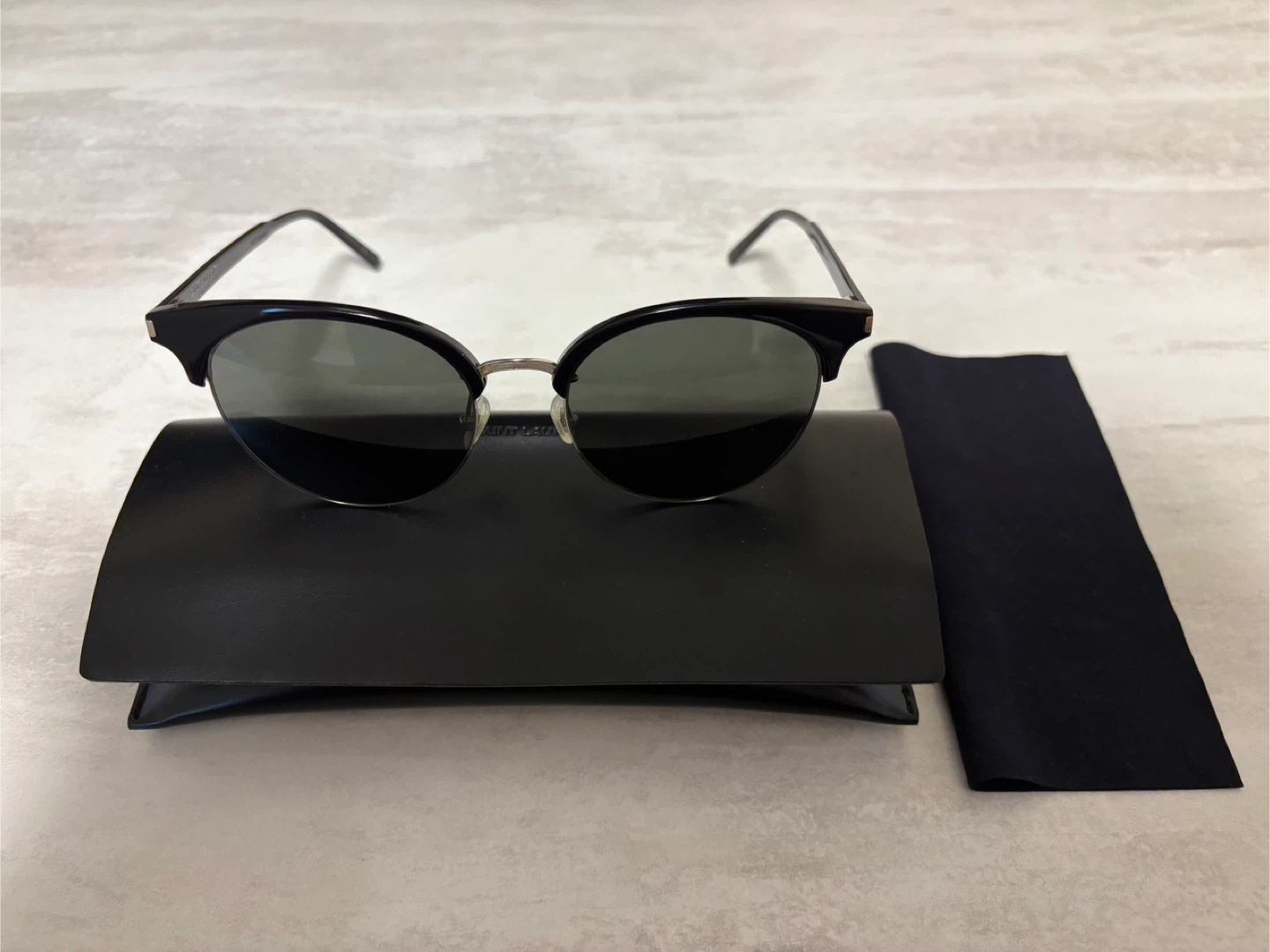 Saint Laurent Unisex Sunglasses (SL 200/K SLIM 001 Black)