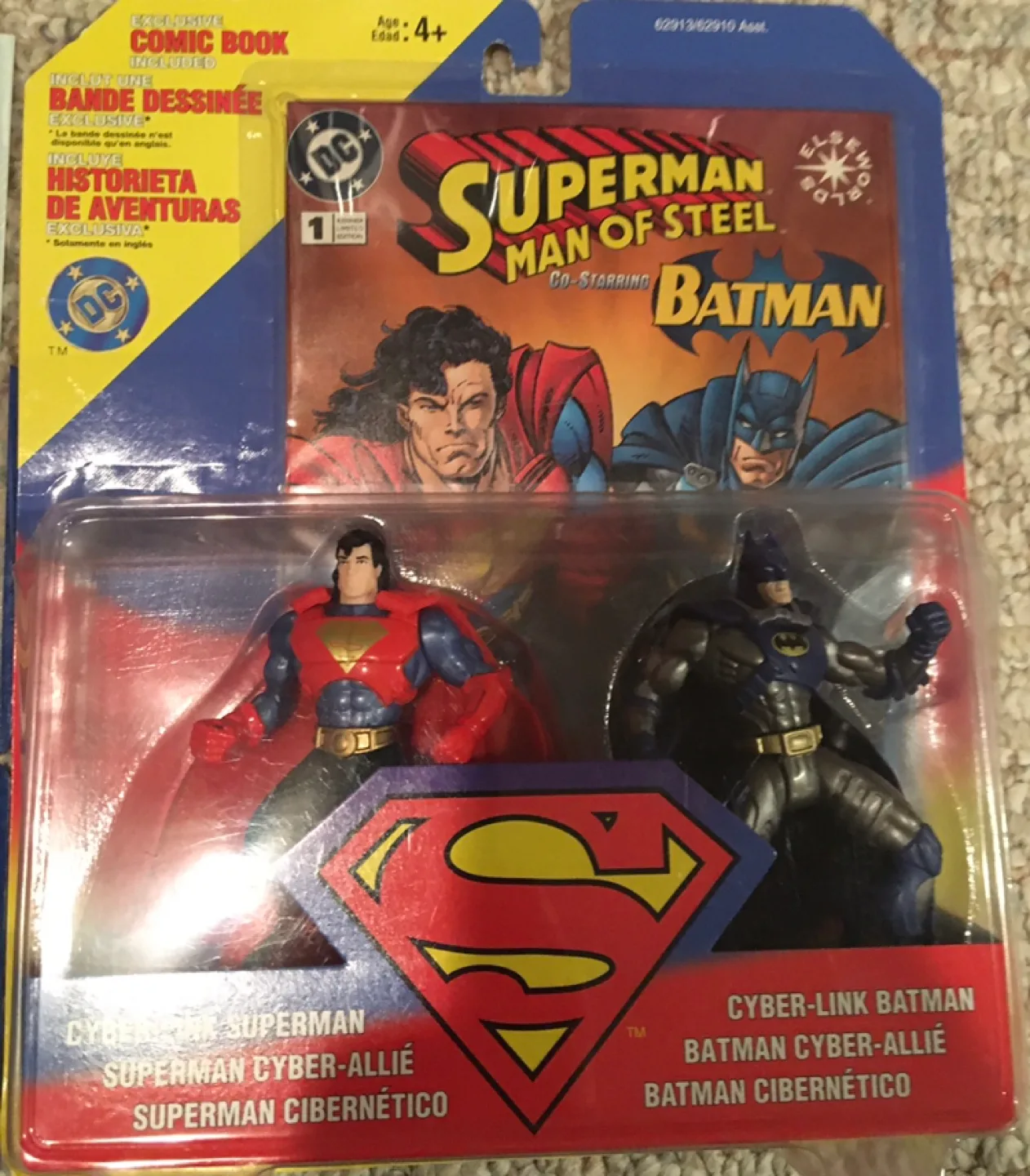Superman And Batman Figures with Comic Cards image indicator(2)