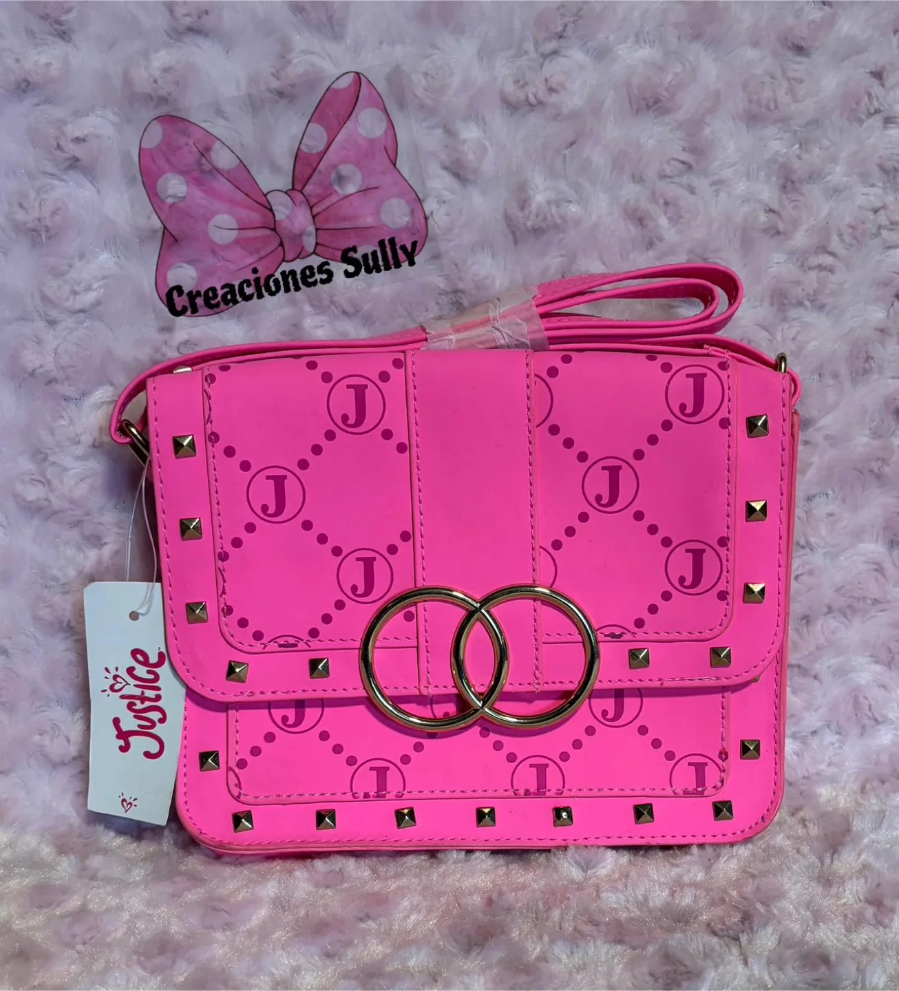 Justice Pink Crossbody Bag - New with Tags! thumbnail