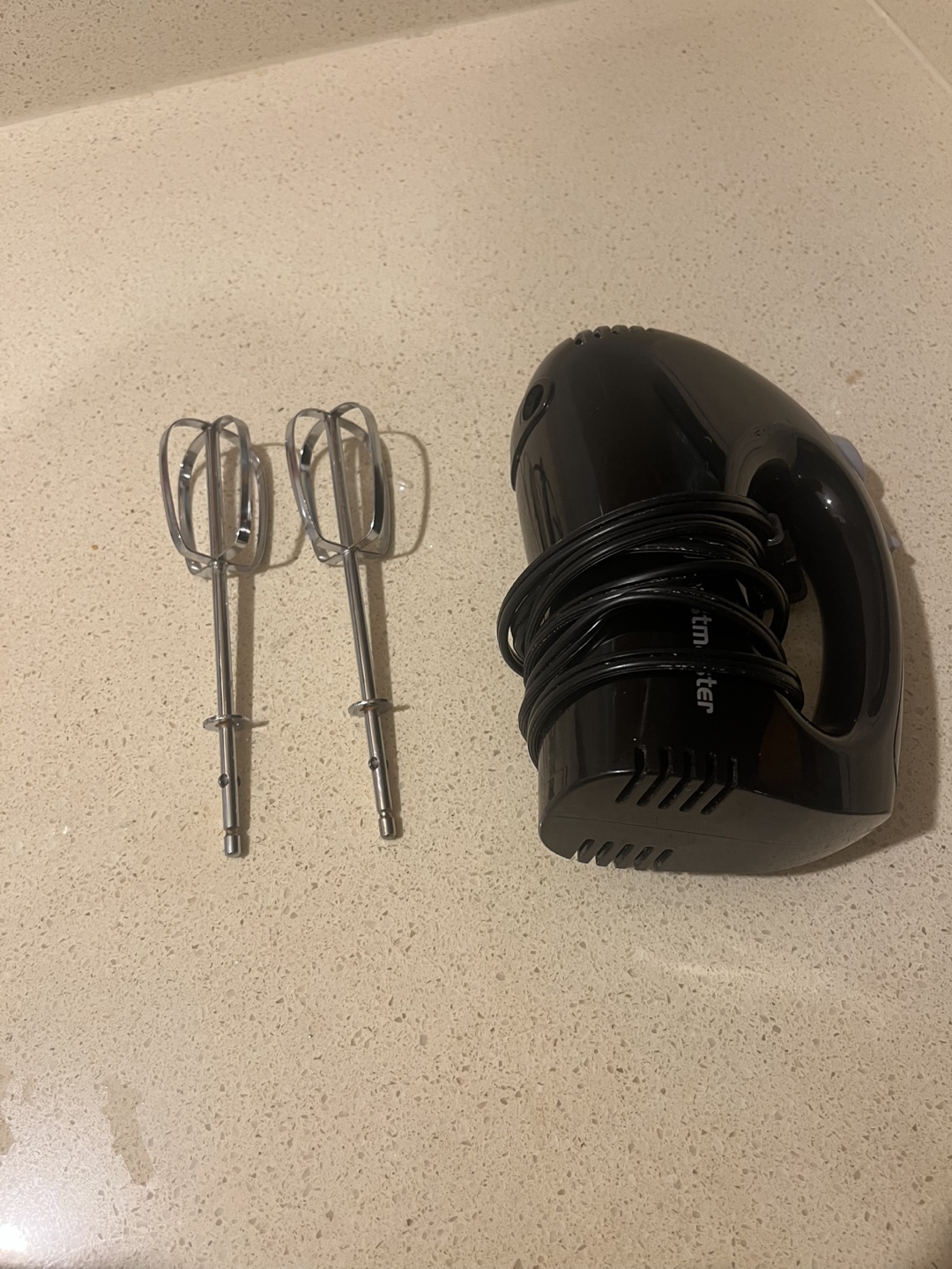 Black Hand Mixer with Beaters - photo 2