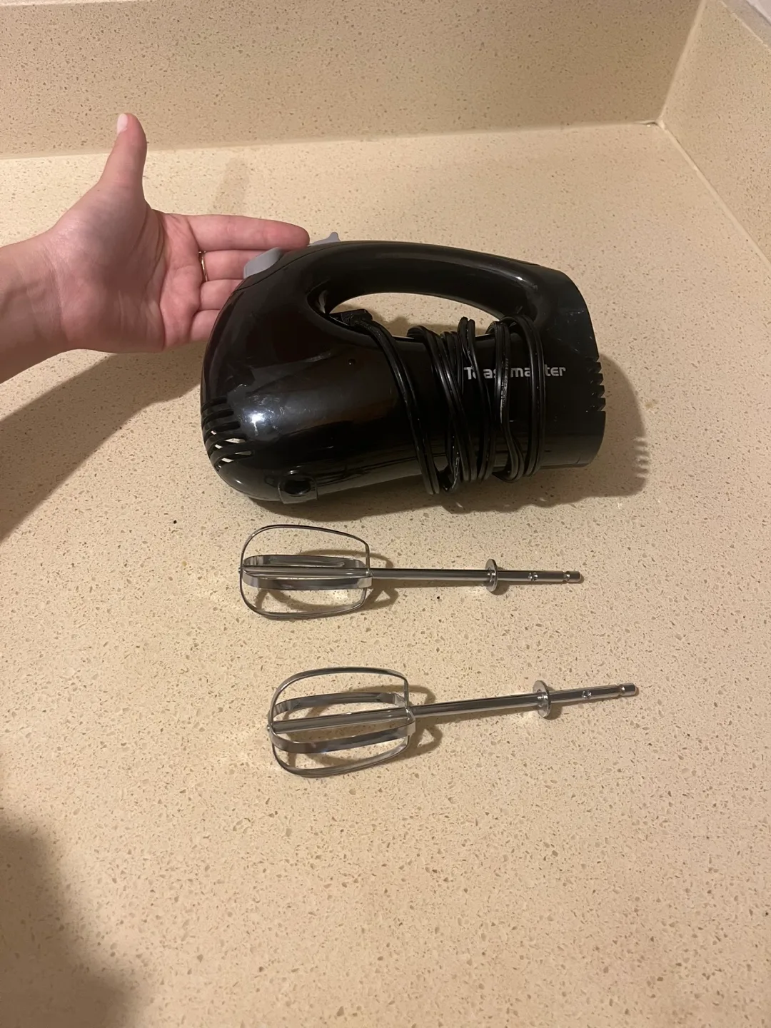 Black Hand Mixer with Beaters thumbnail