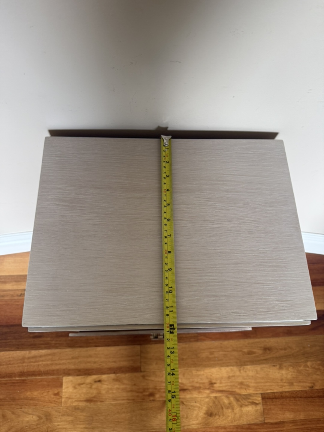 Vintage Whitewashed Wood Nightstand - photo 5