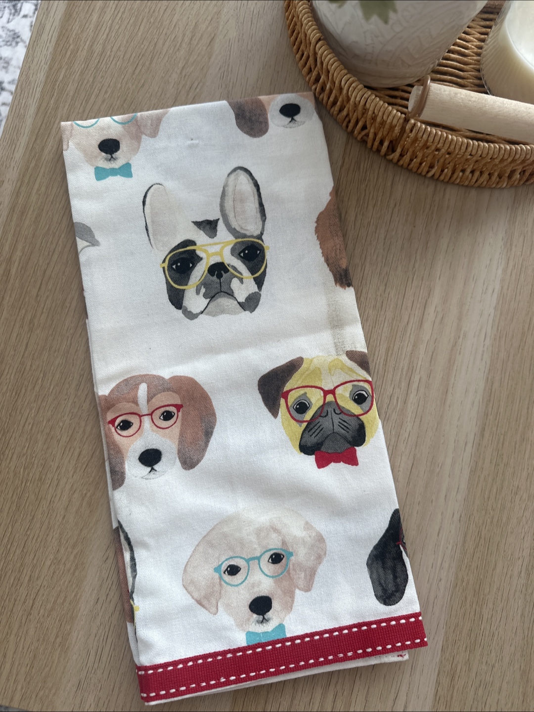 Dog Print Kitchen Towel - brand new