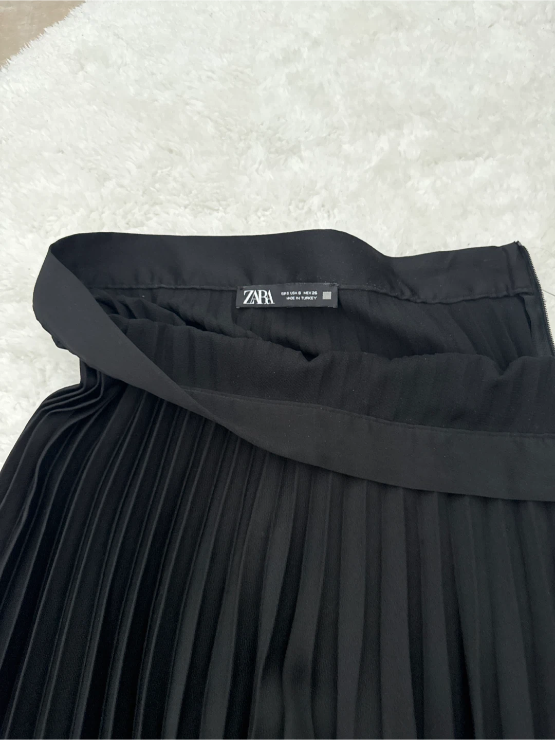 Zara Black Pleated Skirt - Size S - photo 2
