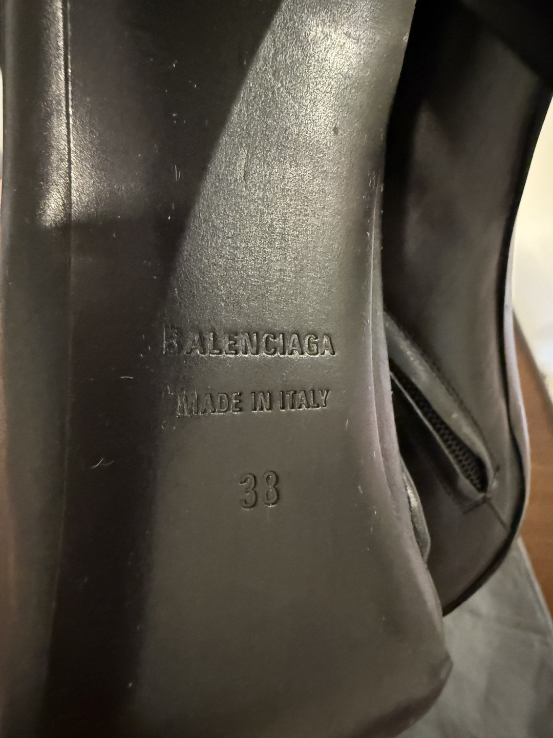 Balenciaga Black Leather Boots - Size 38 - photo 5