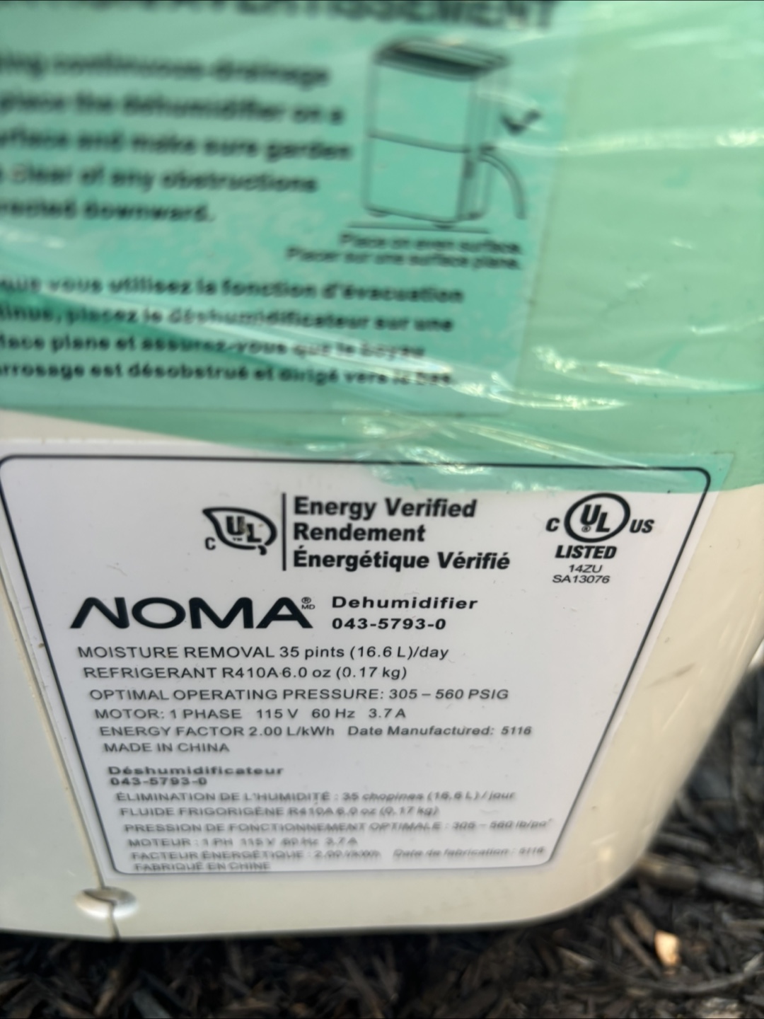 NOMA Dehumidifier - photo 2