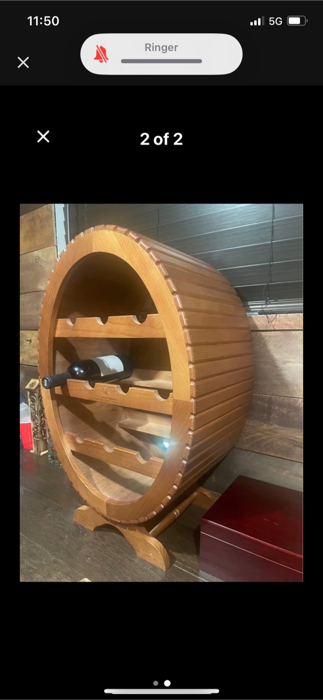 Wooden Barrel Wine Rack
