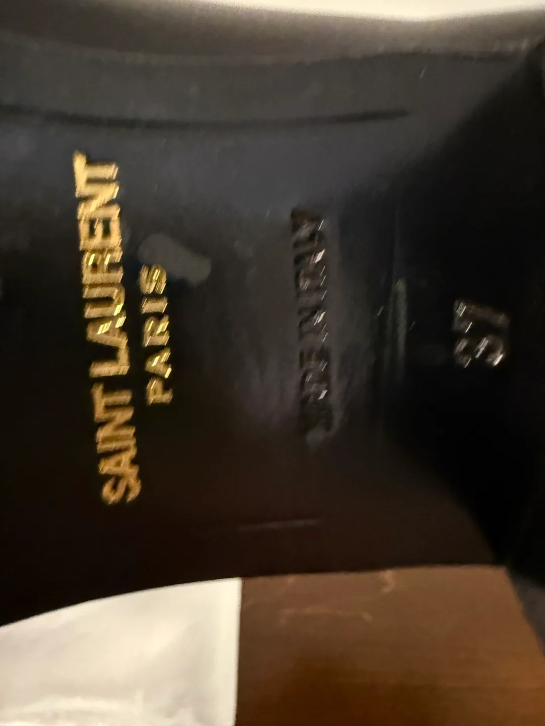 Saint Laurent Paris Black Leather Ankle Boots - Size 37 image indicator(5)