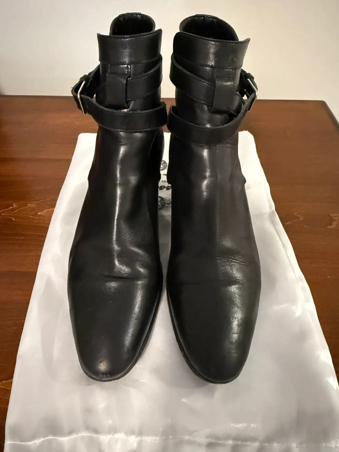 Saint Laurent Paris Black Leather Ankle Boots - Size 37 image indicator(2)