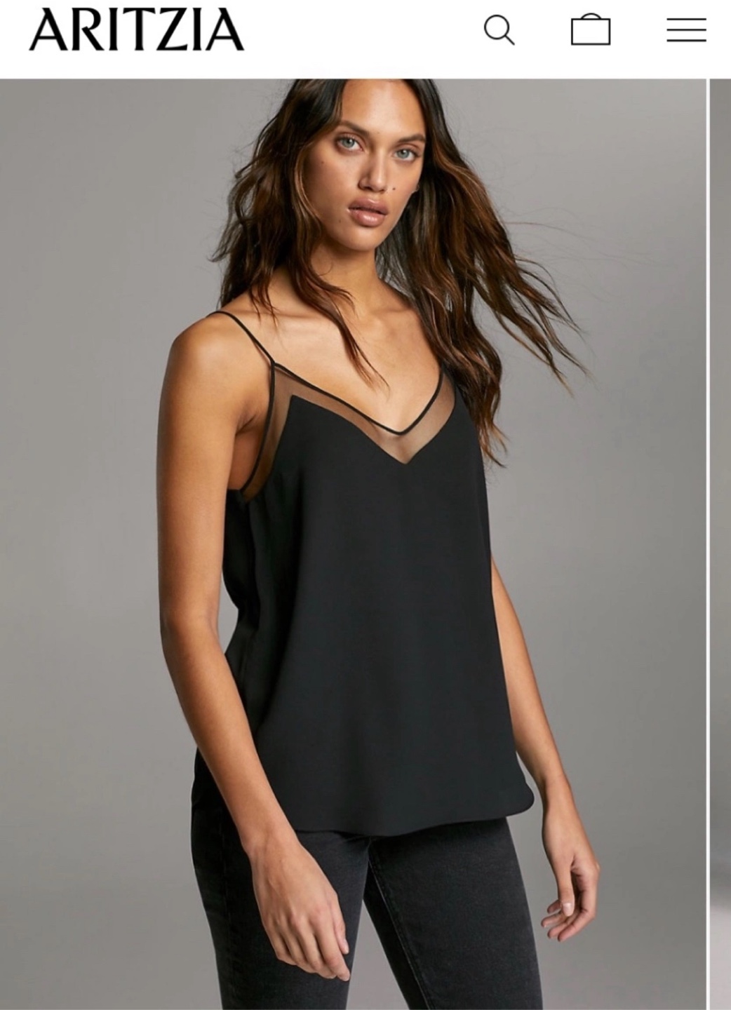 BNWT Aritzia Galen Camisole - Black