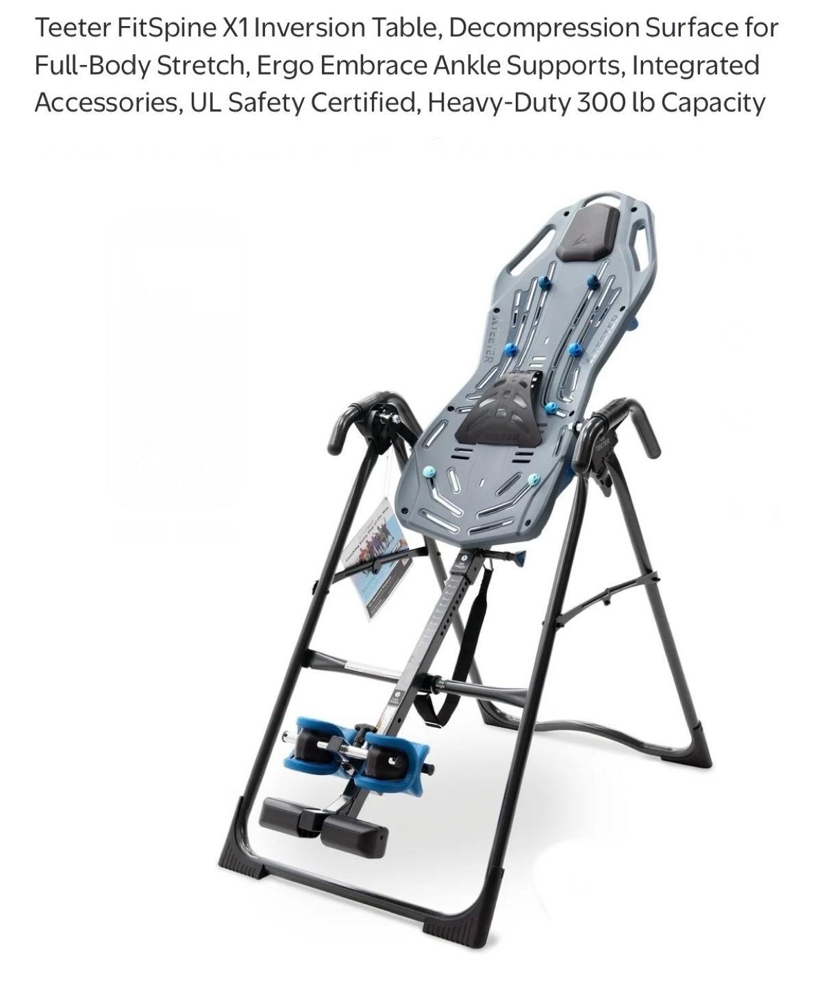 Teeter FitSpine X1 Inversion Table - photo 2