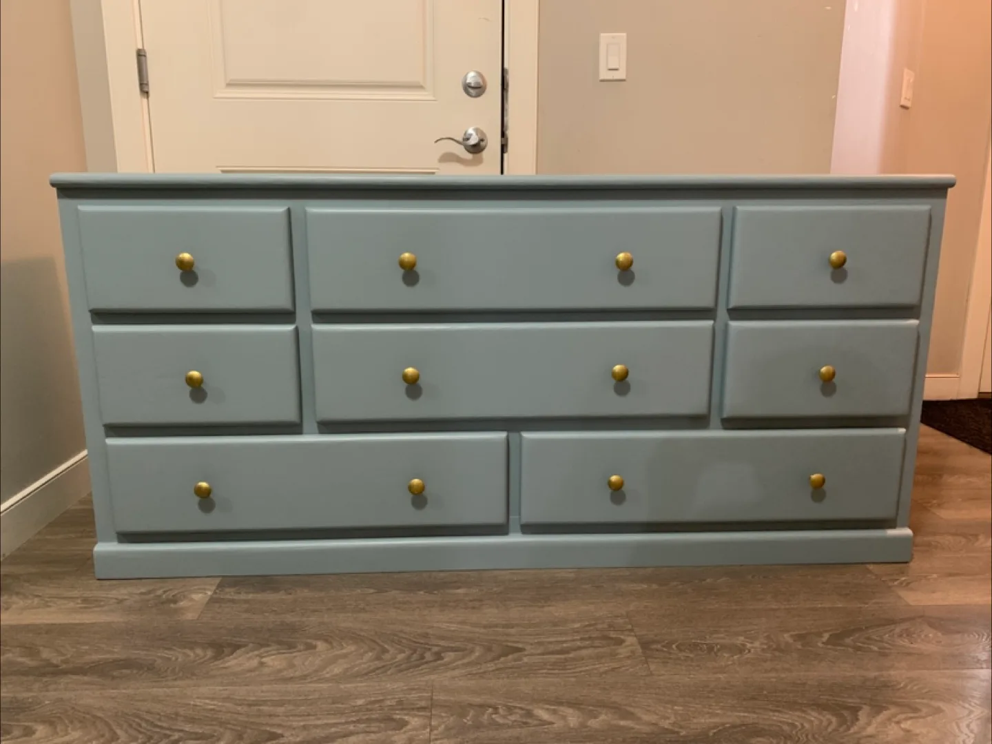 Blue Painted 8 Drawer Dresser thumbnail