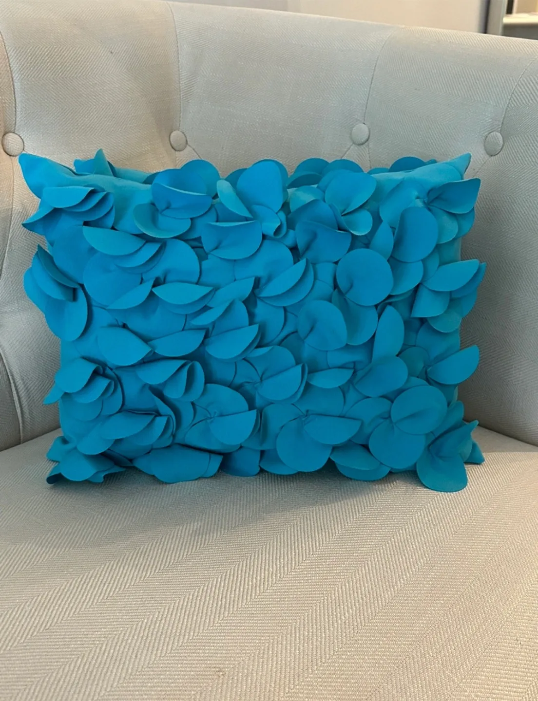 Turquoise Petal Pillows - Outdoor Pillows (Set of 2) image indicator(2)