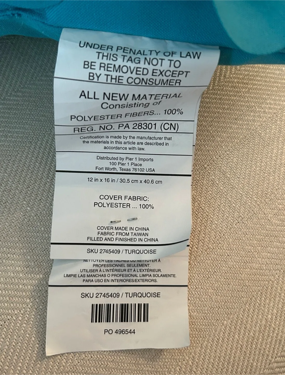 Turquoise Petal Pillows - Outdoor Pillows (Set of 2) image indicator(5)