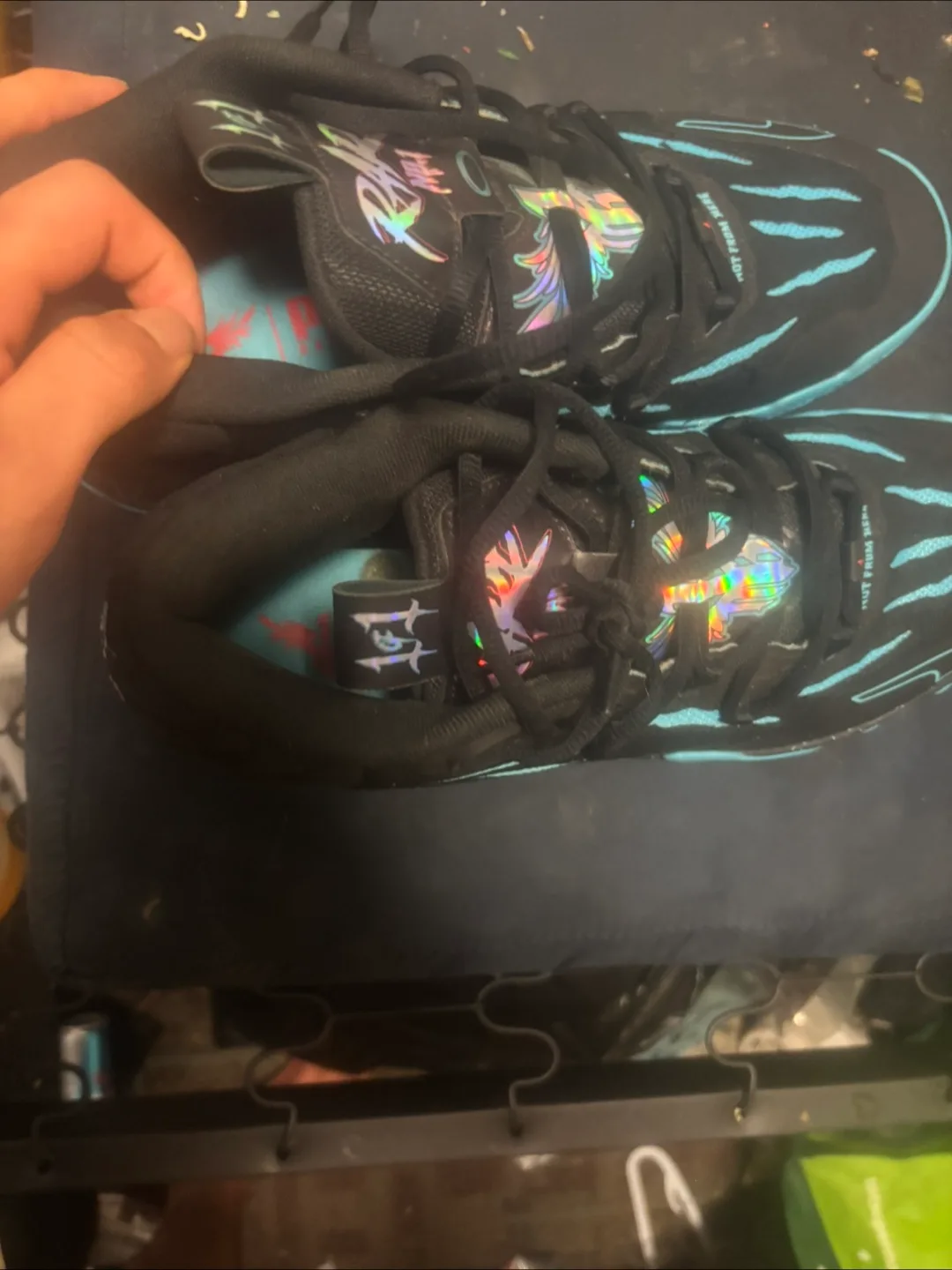 Mens LaMelo Ball MB.02 Phenom Basketball Shoes Black/​Blue thumbnail