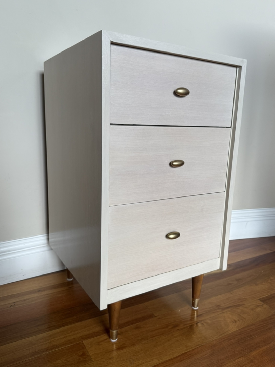 MCM Solid Wood 3-Drawer Dresser / Nightstand