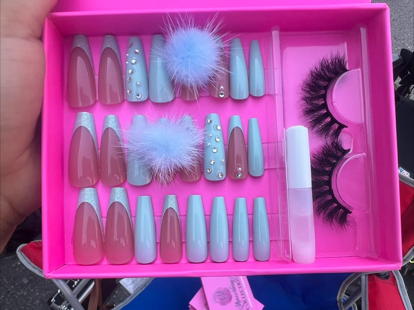 Press on Nails with Lashes thumbnail