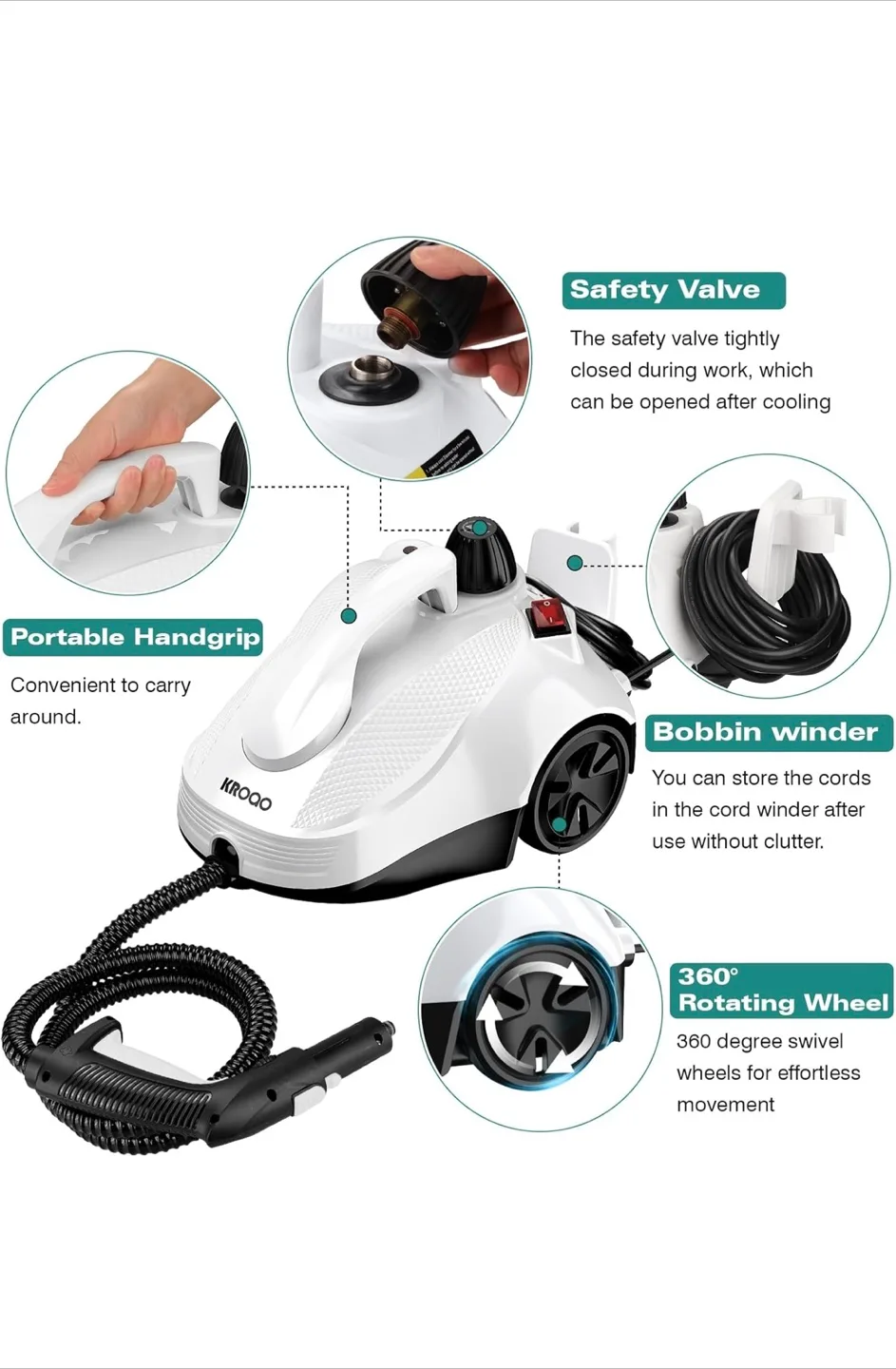 Steam Cleaner with 23 Accessories