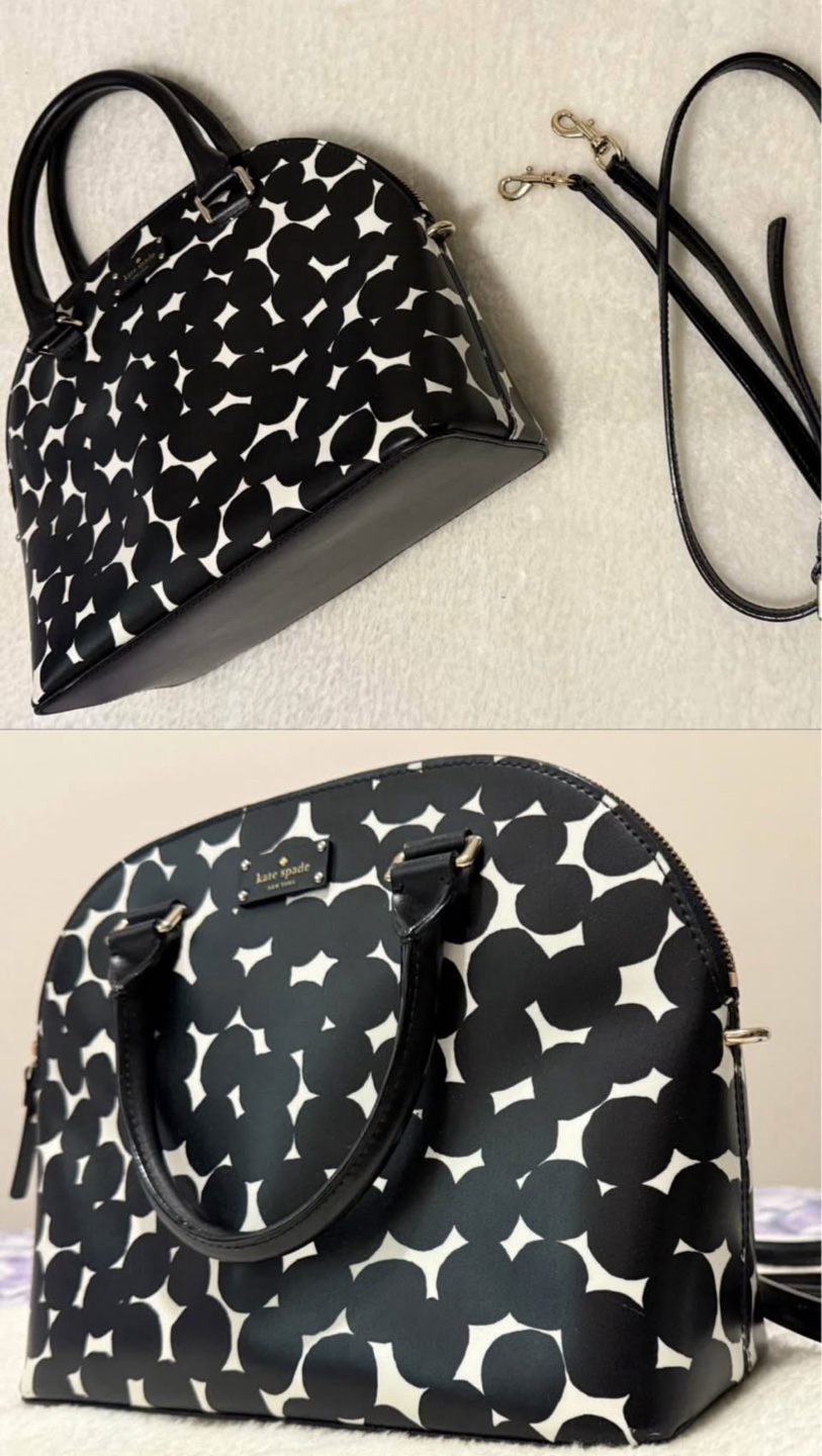 Kate Spade Black & White Dome Satchel