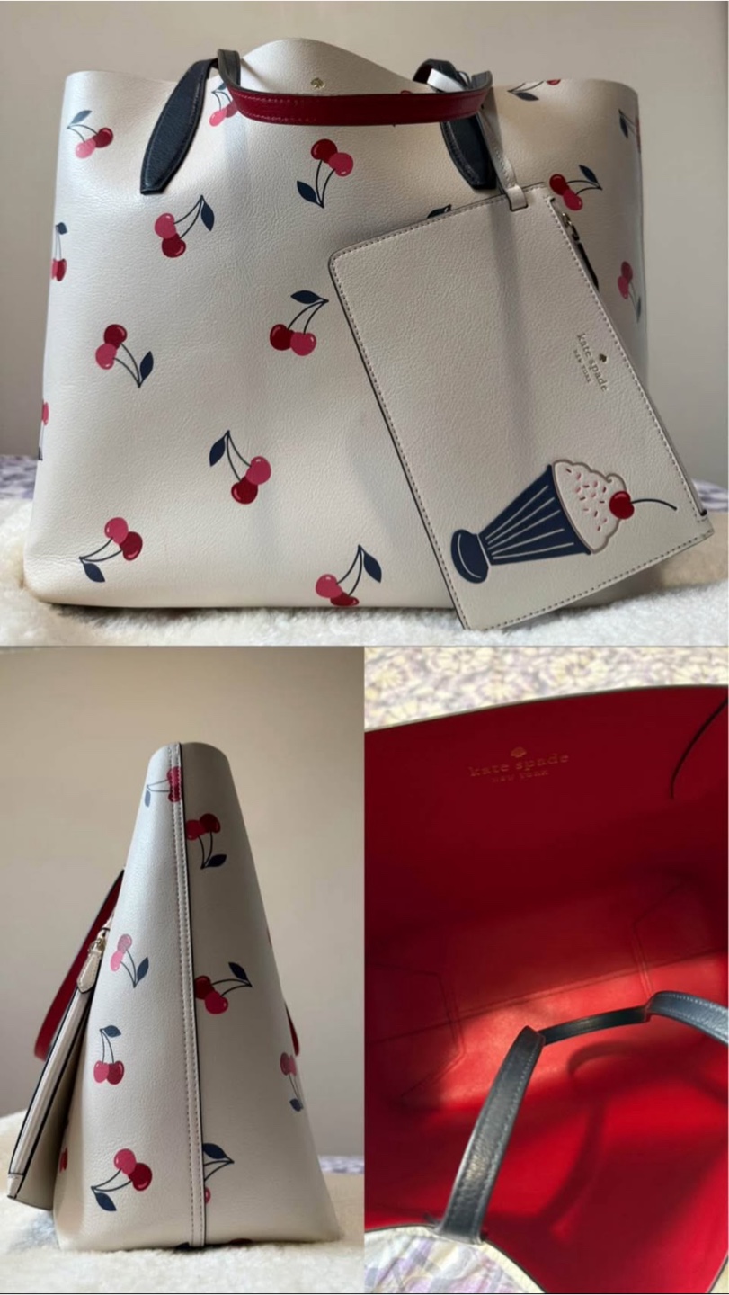 Kate Spade Cherry Print Tote Bag