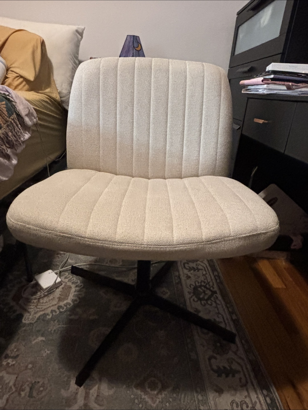 Beige Criss Cross Office Chair