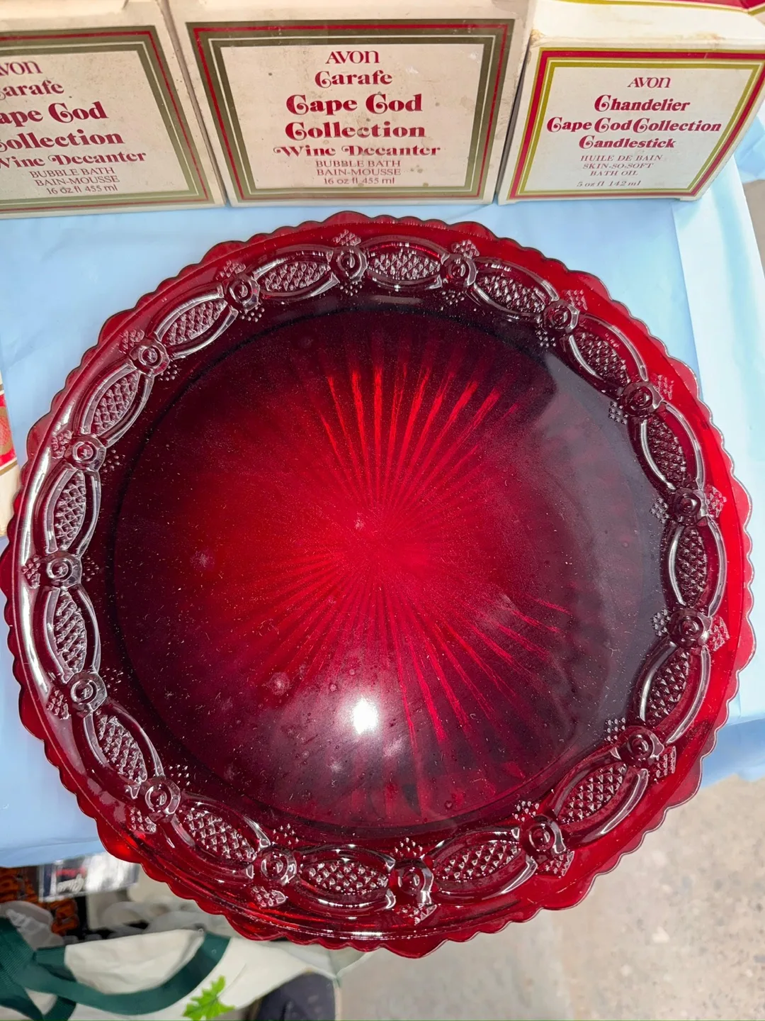 Avon Cape Cod Collection Red Glassware image indicator(5)