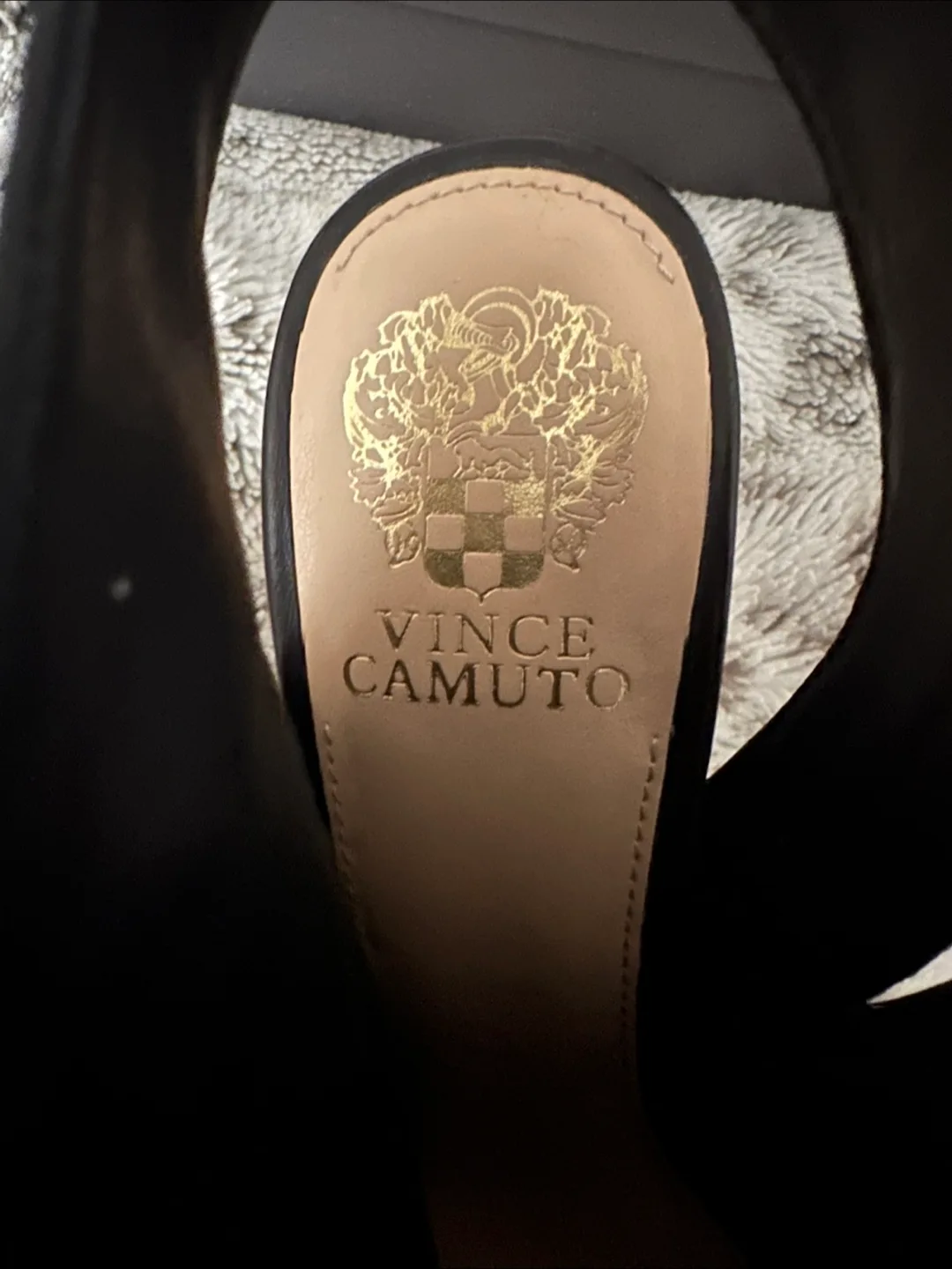 Vince Camuto Black Leather Studded Heels image indicator(6)