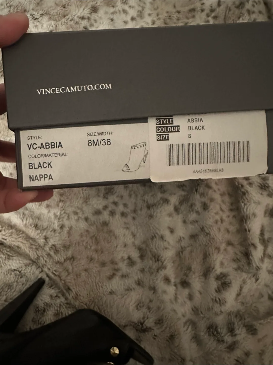 Vince Camuto Black Leather Studded Heels image indicator(8)