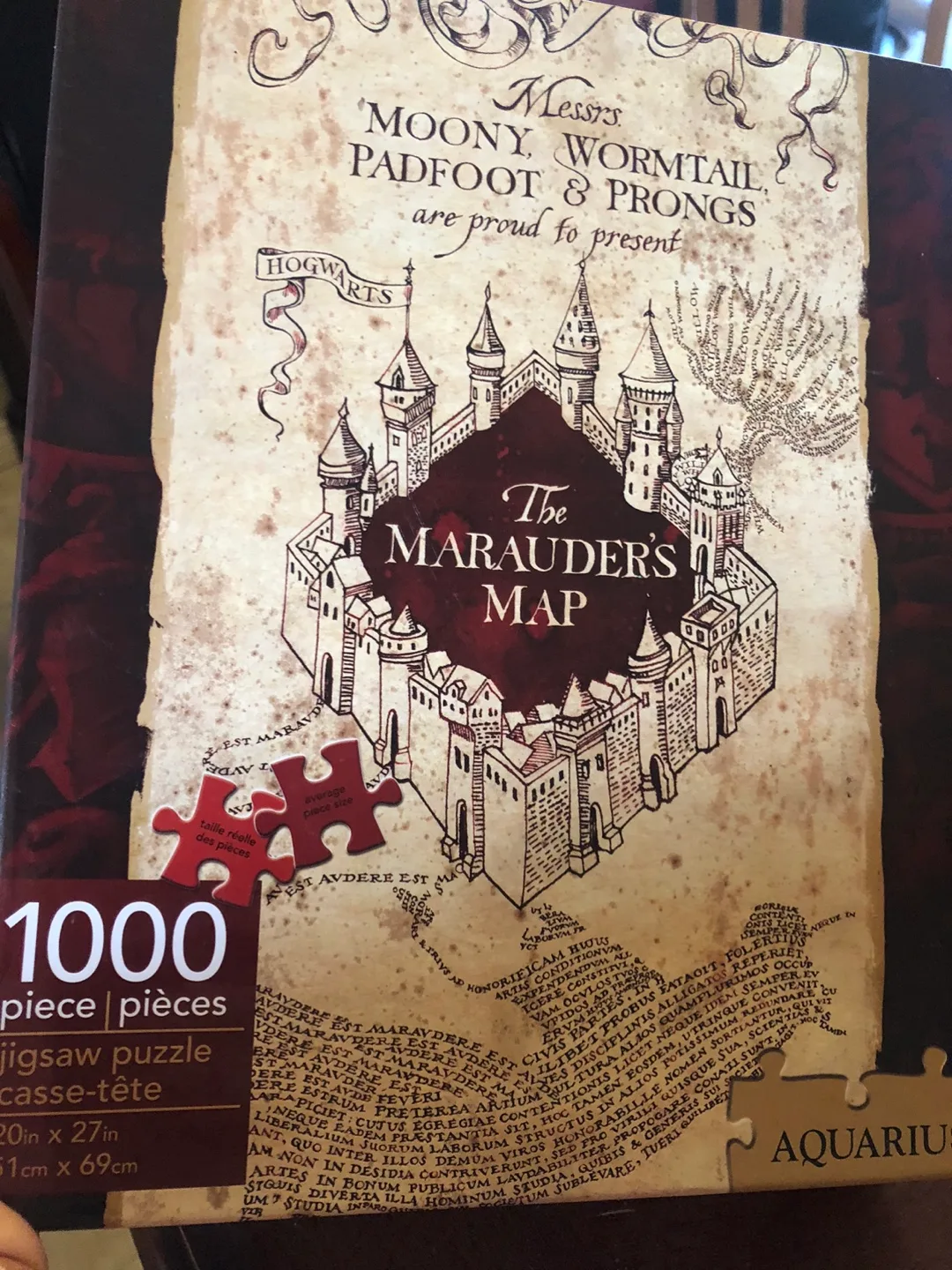 2 Harry Potter Puzzles -Hogwarts & Marauder's Map 1000 thumbnail