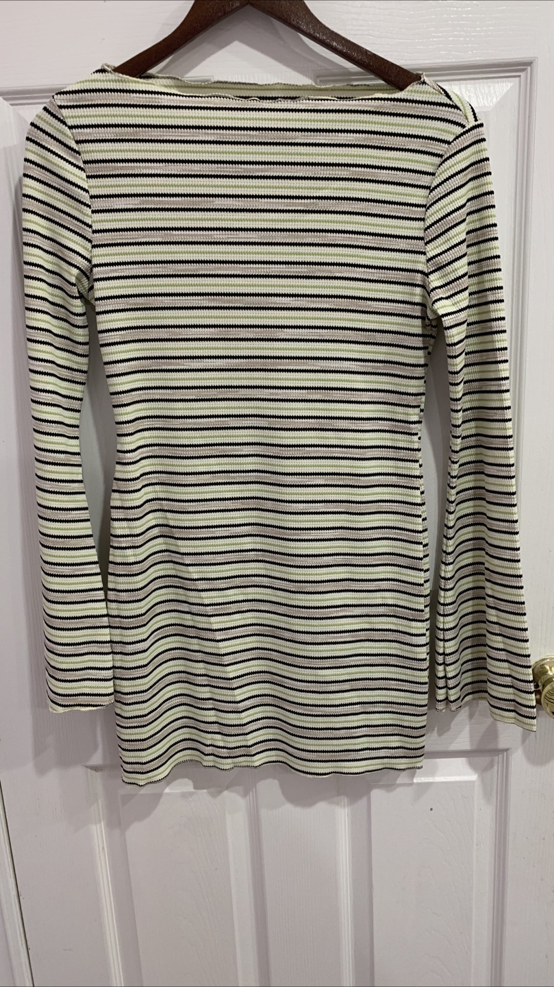 MISSGUIDED Striped Long Sleeve Mini Dress, Size M - photo 2