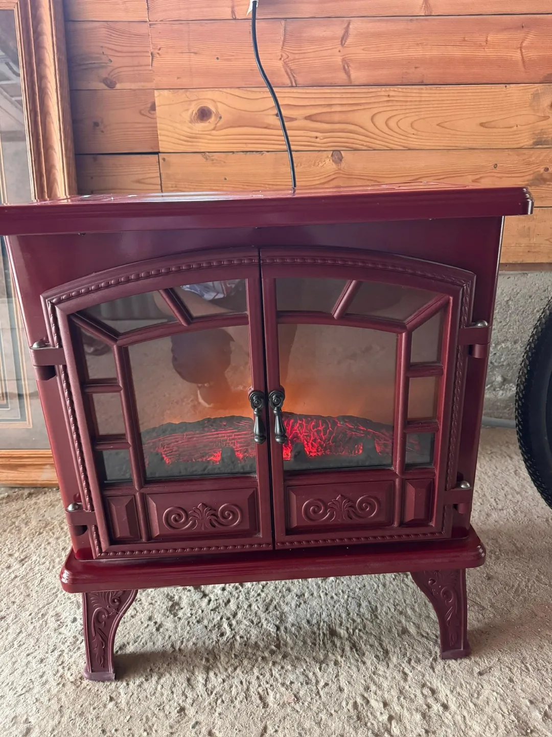 Electric Fireplace - Burgundy thumbnail