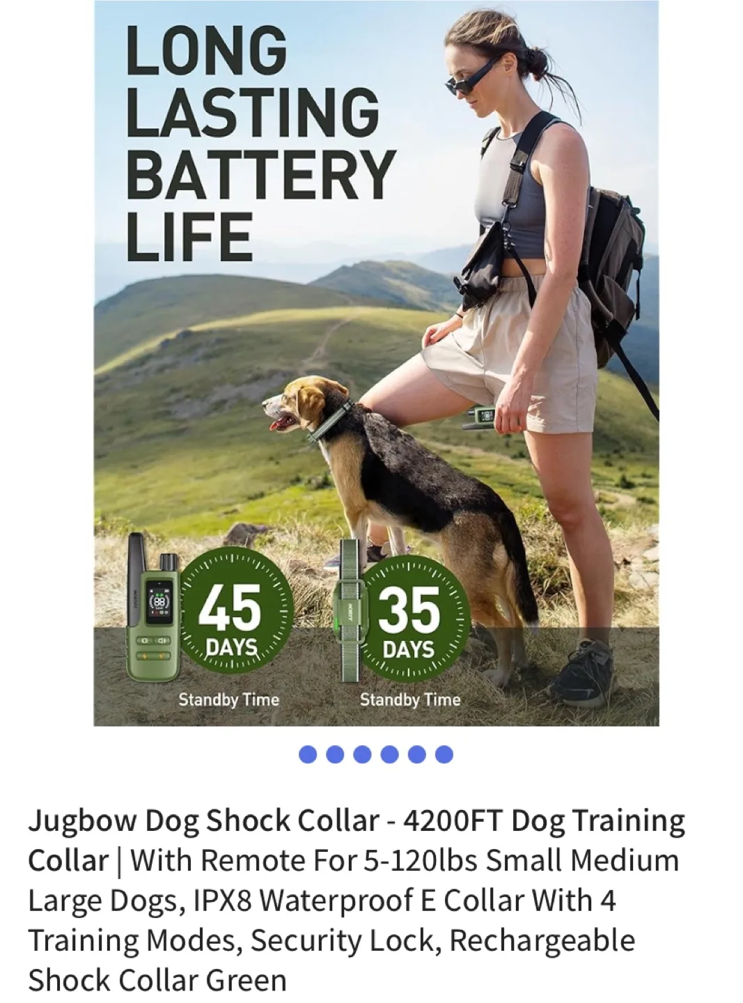 Jugbow Dog Training Collar - Green image indicator(6)