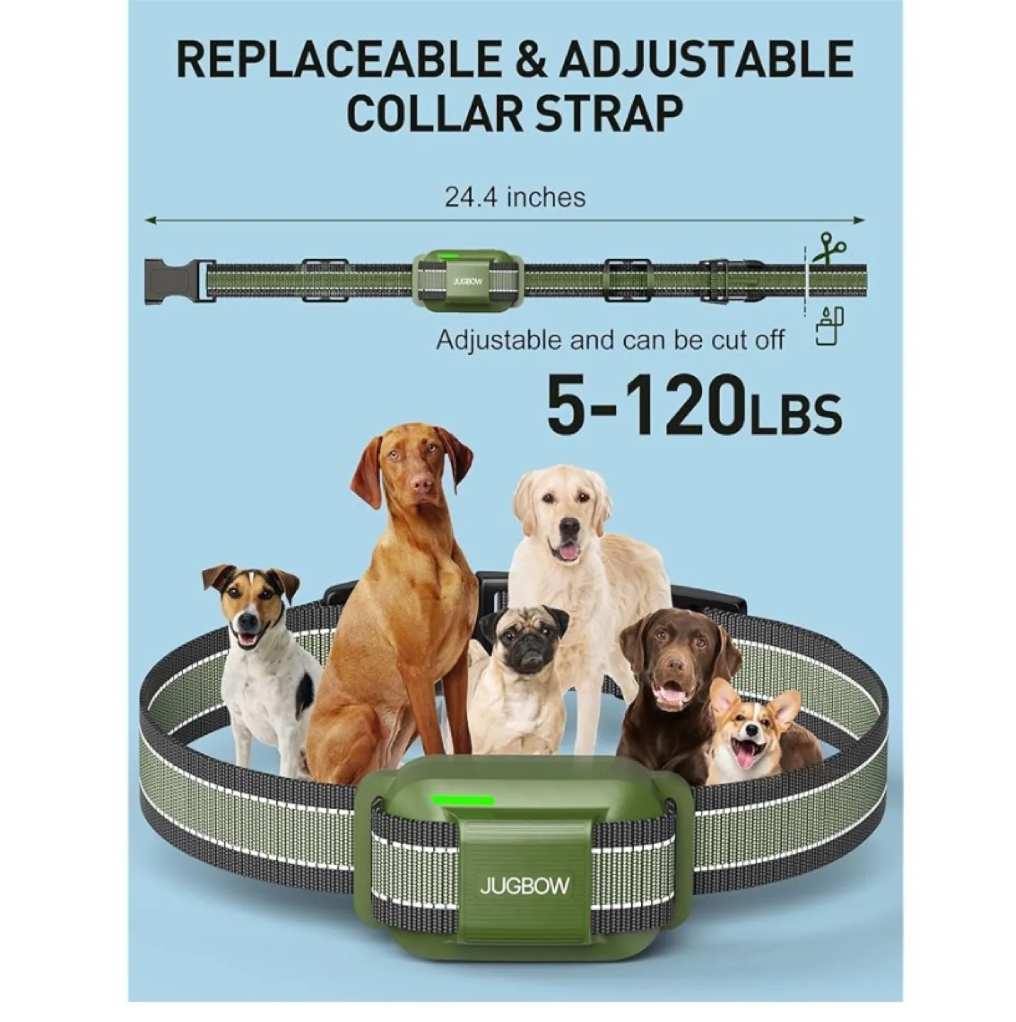 Jugbow Dog Training Collar - Green image indicator(7)