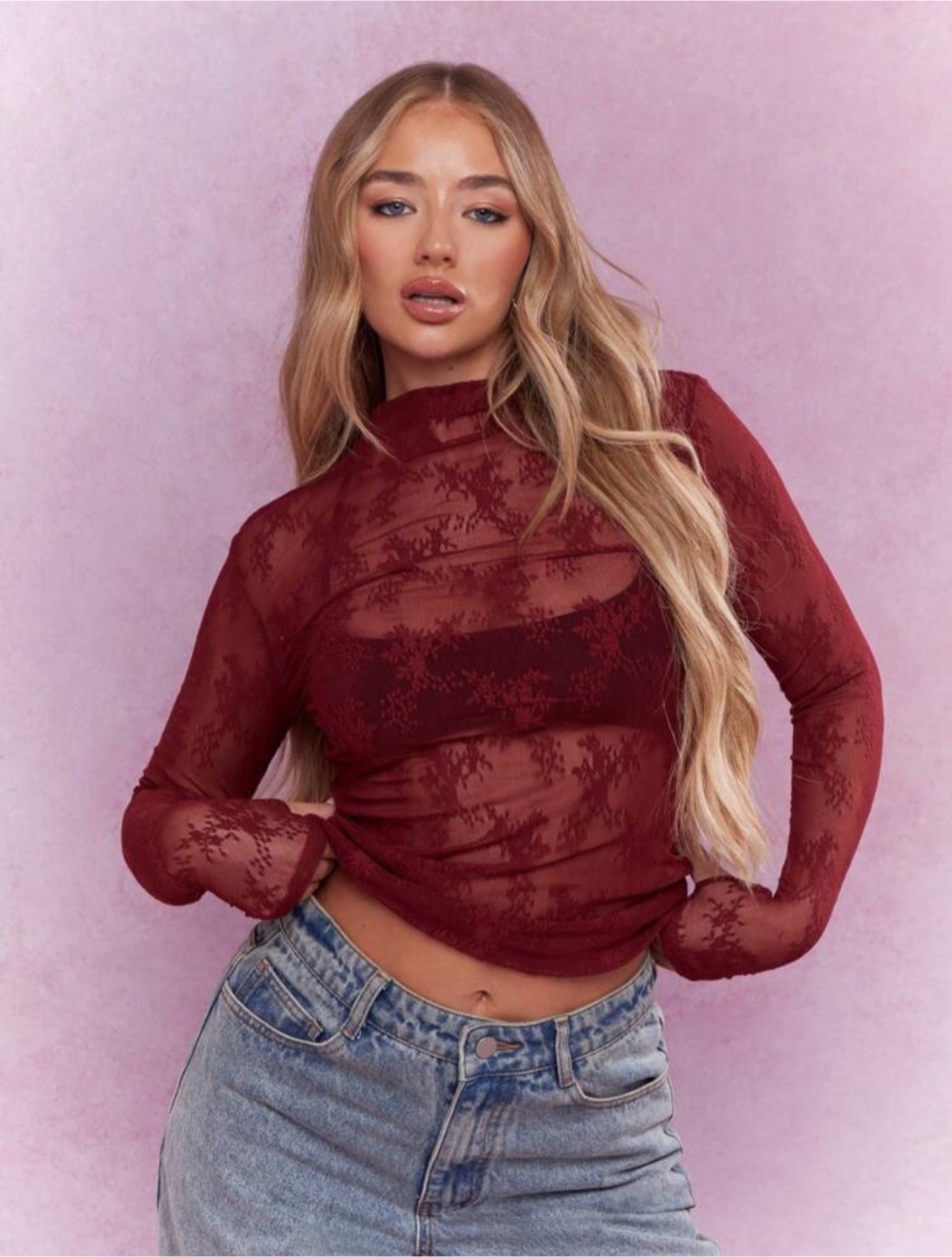 MISSGUIDED Sheer Top
