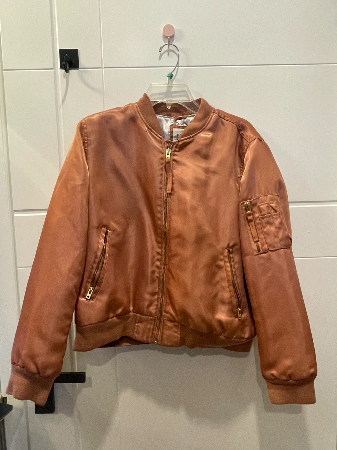 Gap Bomber Jacket - Pink Bronze thumbnail