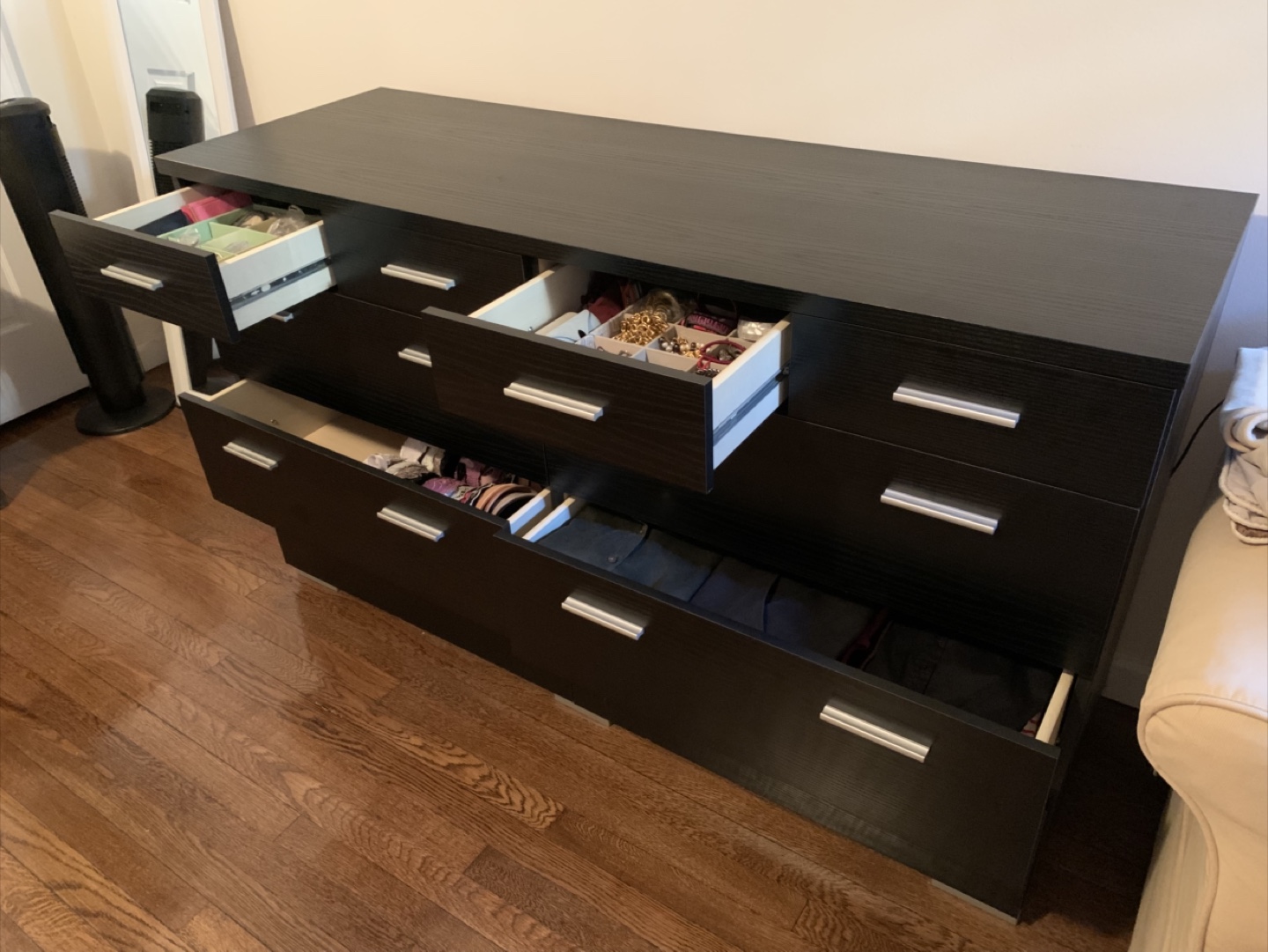 IKEA chest of drawers - Mocha with silver handles - photo 3