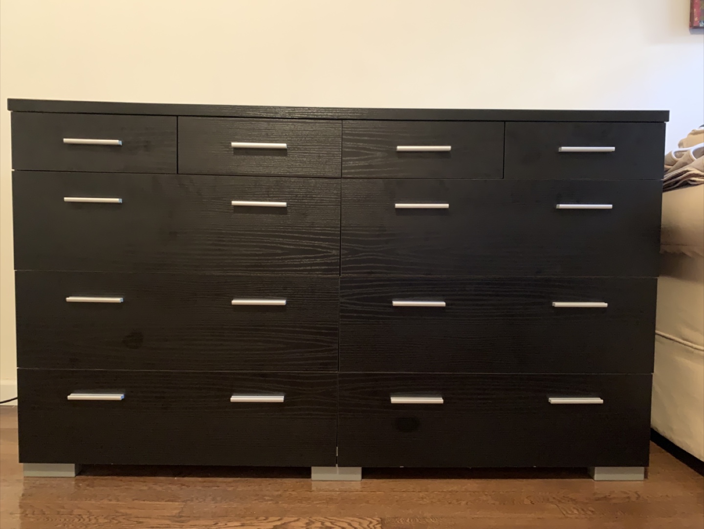 IKEA chest of drawers - Mocha with silver handles