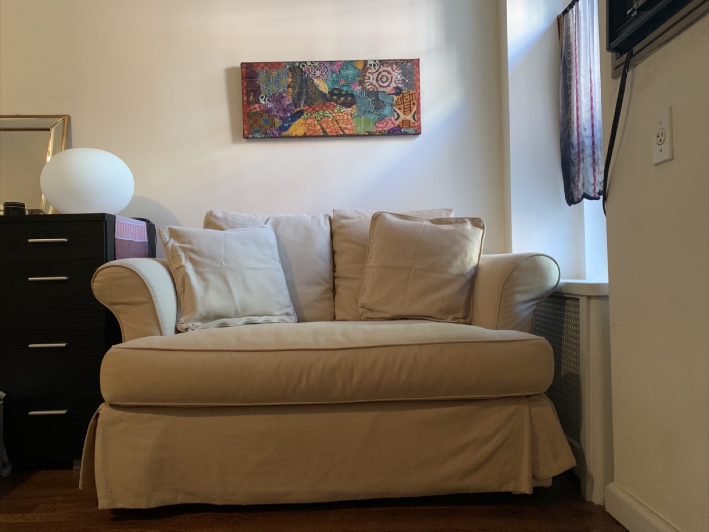 Sleeper Sofa Beige Twin size