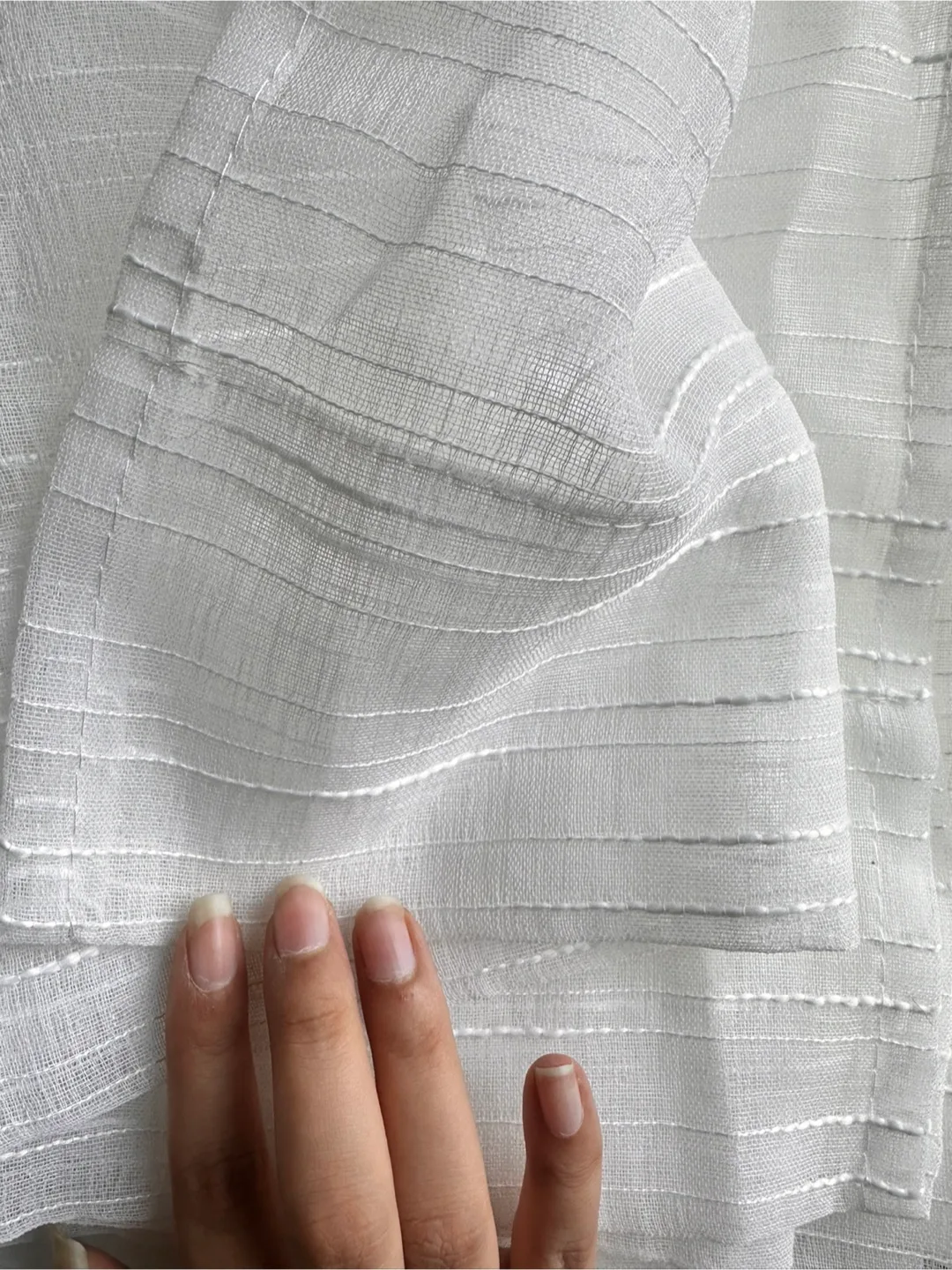 White Sheer Curtain Panel set of 2 thumbnail