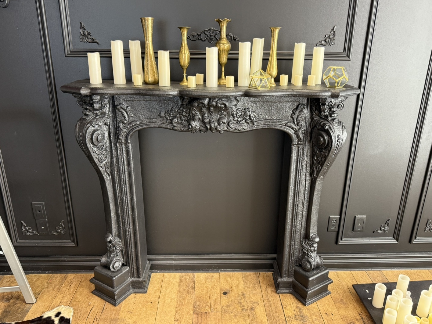 Wayfair Black Fireplace Mantel - photo 2
