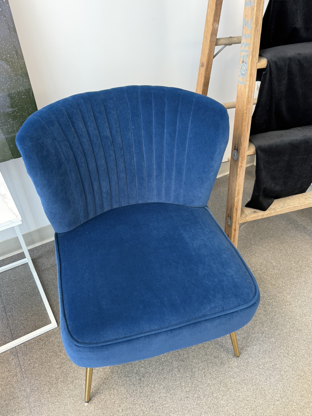 Wayfair set of 2 Blue Accent Chair - Great Condition! - photo 2