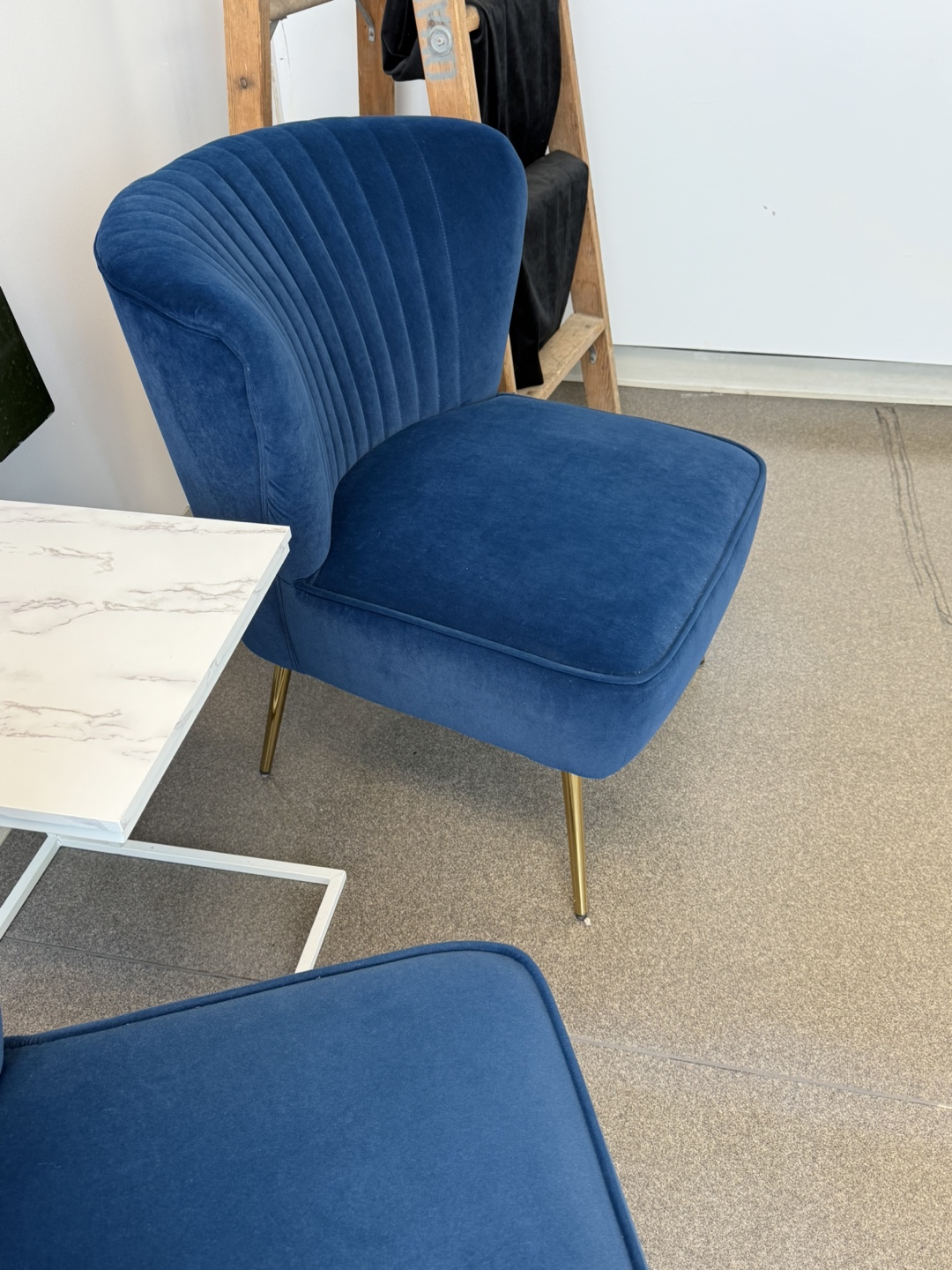 Wayfair set of 2 Blue Accent Chair - Great Condition! - photo 3