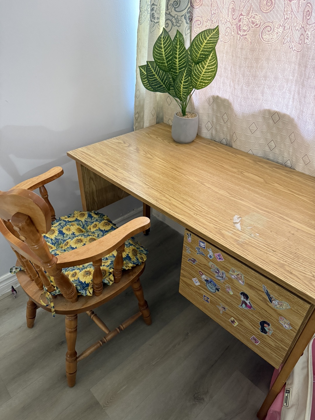 Wooden Desk and Chair Set