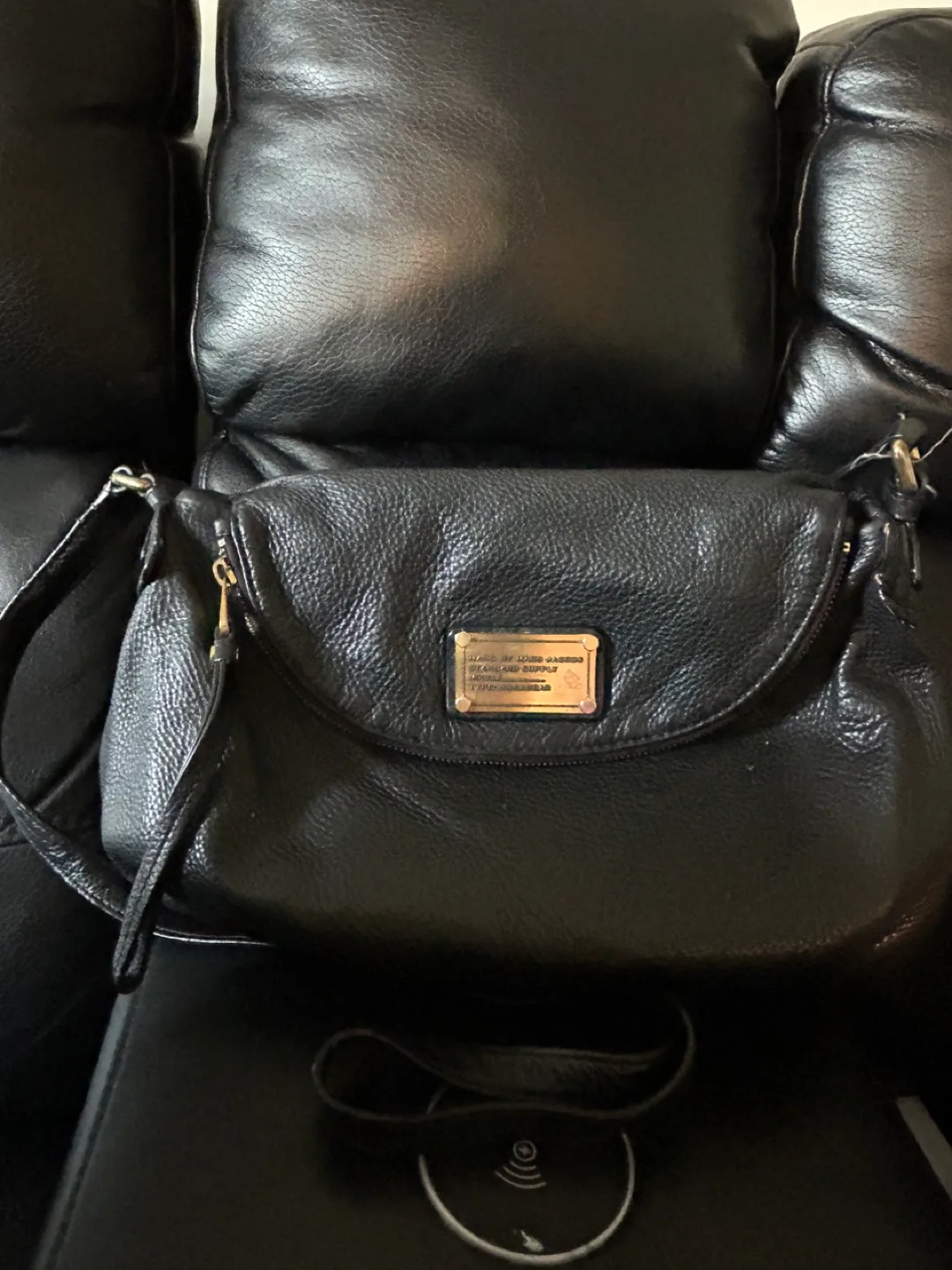 Marc by Marc Jacobs Black Leather Crossbody Bag thumbnail
